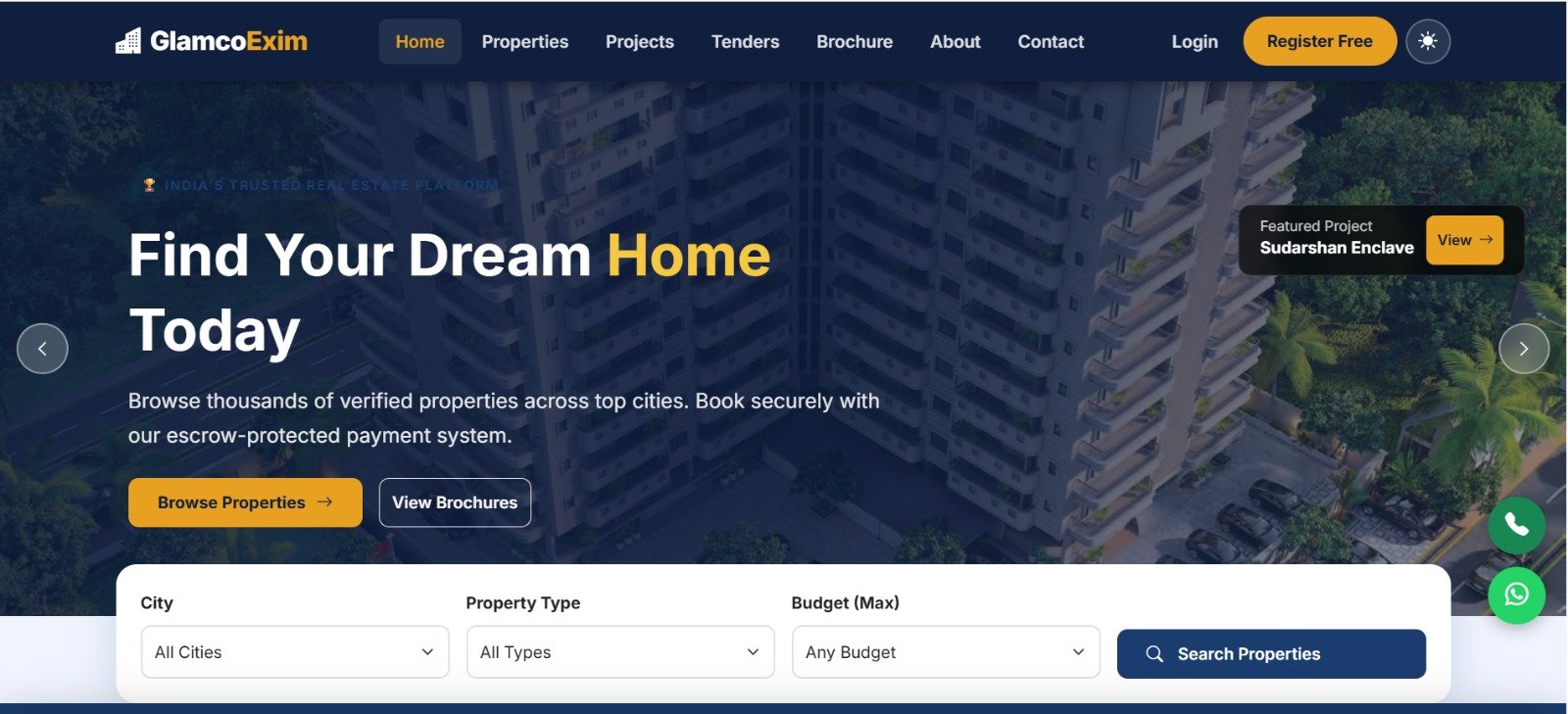 Glamco Exim Corporate Website